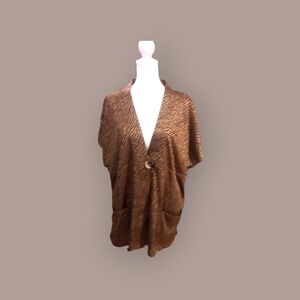 Zebra print large cardigan